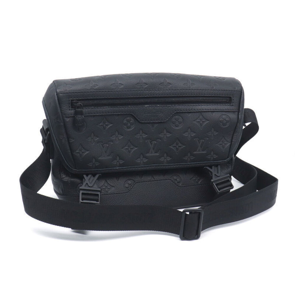 Louis Vuitton Messenger Voyage Monogram Shadow Black Shoulder Bag